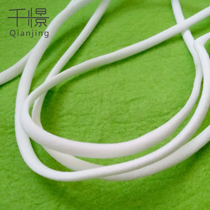manufacturer supply hot sale  ear loop cord nylon spandex soft round elastic cord for underwear