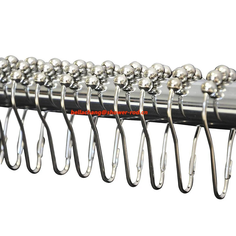 Stainless Steel Shower Curtain Rings 12 packs Metal round brushed nickel Shower Hooks for Bathroom Shower Rods