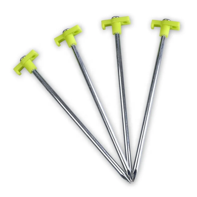 AceCamp glow in  dark steel tent pegs tent stakes for  backyard garden Outdoor Tent Camping Fishing Hunting Hiking Backpacking