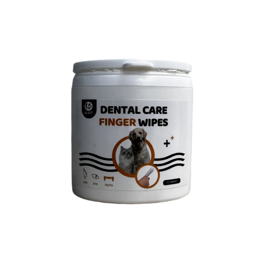 Hot Sale Organic Antibacterial Pet Cleaning Wipes Dental Care Finger Wipes for Dogs Cats Pet Wet Wipes