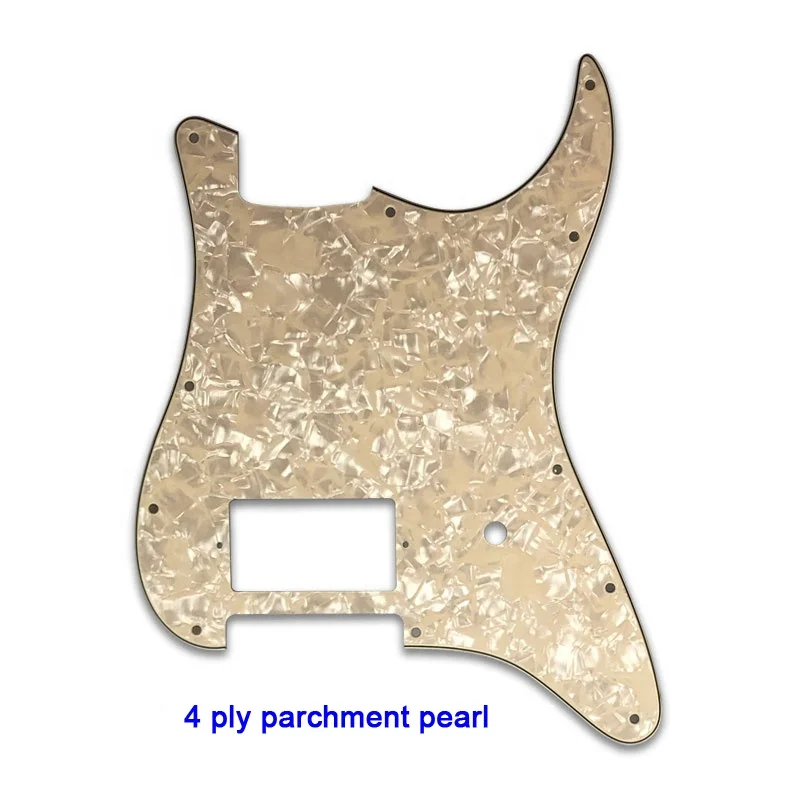 
Pleroo Guitar 11 Screw Holes Tom Delonge Stratocaster Guitar With one bridge PAF Humbucker pickguards for fender <span style=