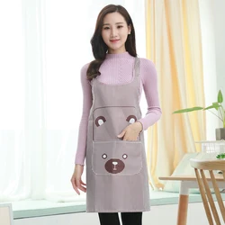 Cute Double Shoulder Strap Oil Proof Kitchen Apron for Cooking and Cleaning Apron Custom Logo