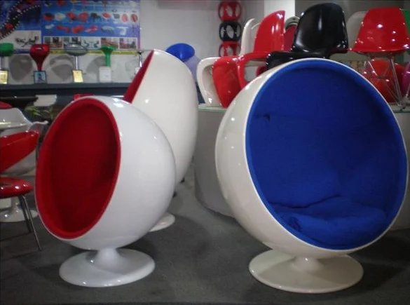 High Quality Design Round Fabric Upholstering Modern Fiberglass Ball Chair