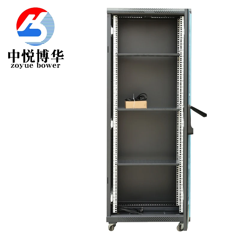 Floor Standing rack  Cabinet 9u 16u 42u center server data entry 19 inch glass door server data rack network cabinet