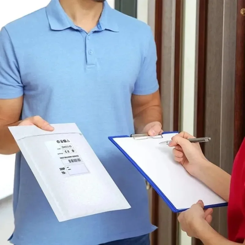 logo design for free Envelopes White Foam Shipping Waterproof Poly Bubble Mailers Pad Self Seal Packing Bags 11/15/23Cm