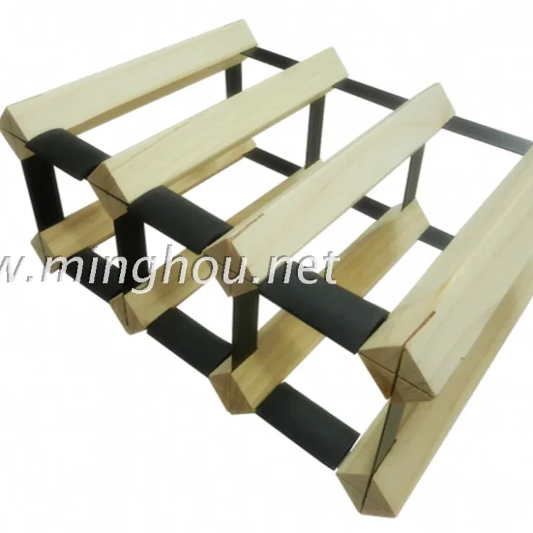 6 bottle wooden wine rack wood bottle holders