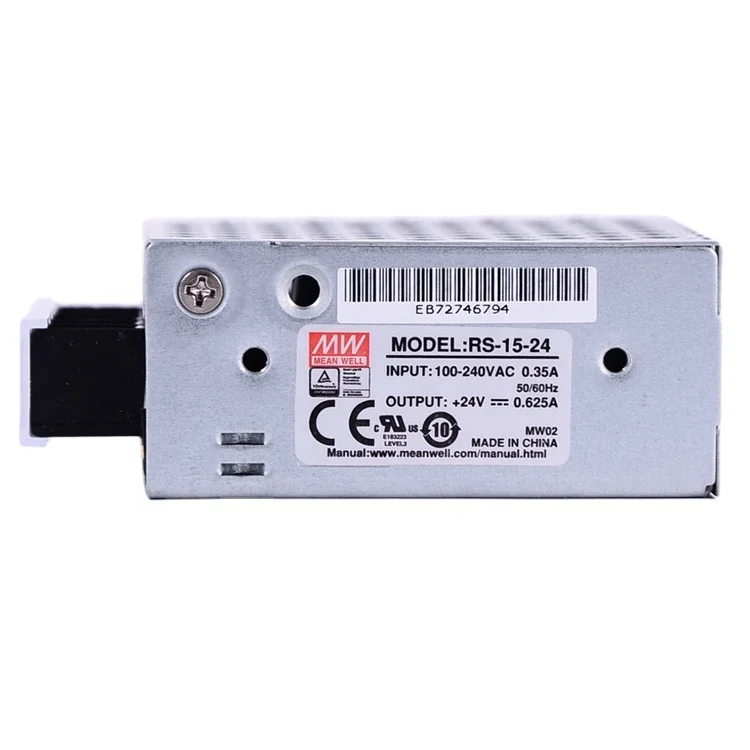 Mean well RS-15-5 15W Output 5V 0~3A DC single output Switching Power Supply RS-15W 5v 3.3V-48V High reliability compact