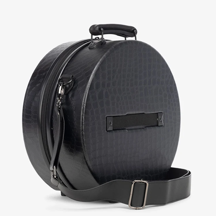 Заводская изготовленная на заказ портативная круглая коробка для шляпы кепка переноска кейс путешествий с плечевым ремнем