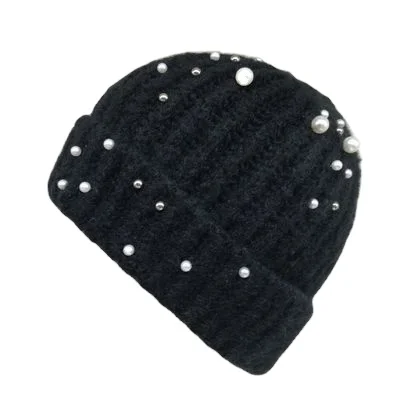 oversized  white pink pom pom knitted fisherman bobble bearded yellow knit hat cap