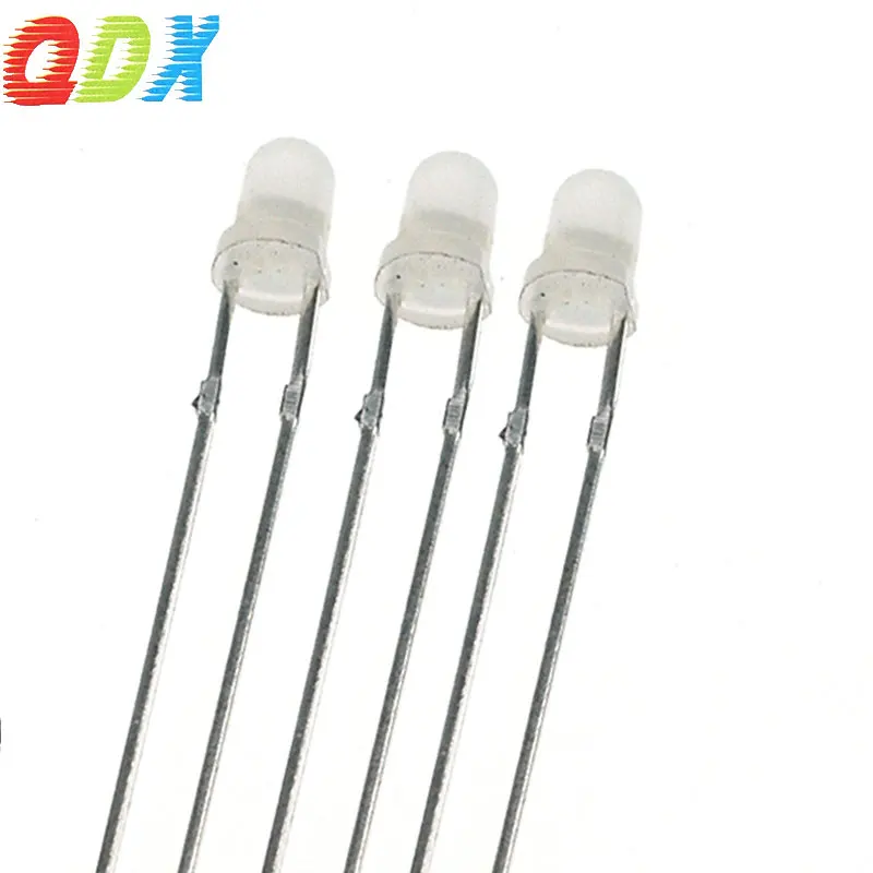 Manufacturer customized LED Water clear lens 3mm blue diffused super bright led diode round in-line lamp beads quality3.0-3.2V