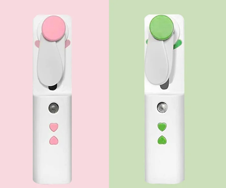 water replenishment instrument Nano Facial Mist Sprayer Face Spray Water Meter Handheld Mini Small USB Fan With Led flashlight