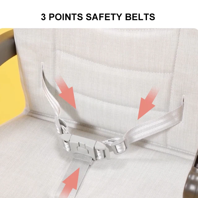 Children Travel Booster Seat with Tray for Baby Folding Portable High Chair for Eating Camping Indoor Outdoor