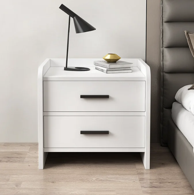 Modern Organizer Small Night Stand Bedroom Nightstand Living Room Sets Furniture Simple Storage Cabinet Double Drawer Design Fas