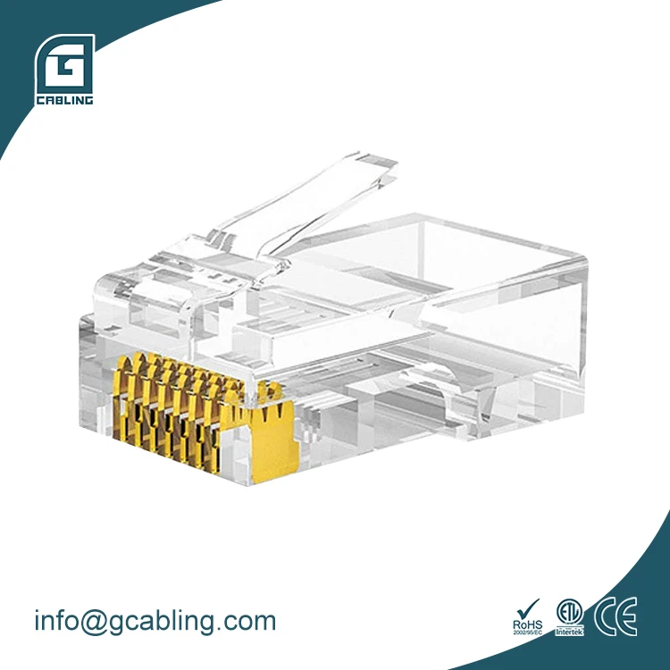 Разъем Gcabling 100 шт./кор. ethernet R J45 Cat6 8P8C RJ45 модульная вилка UTP Cat 6 Соединительный