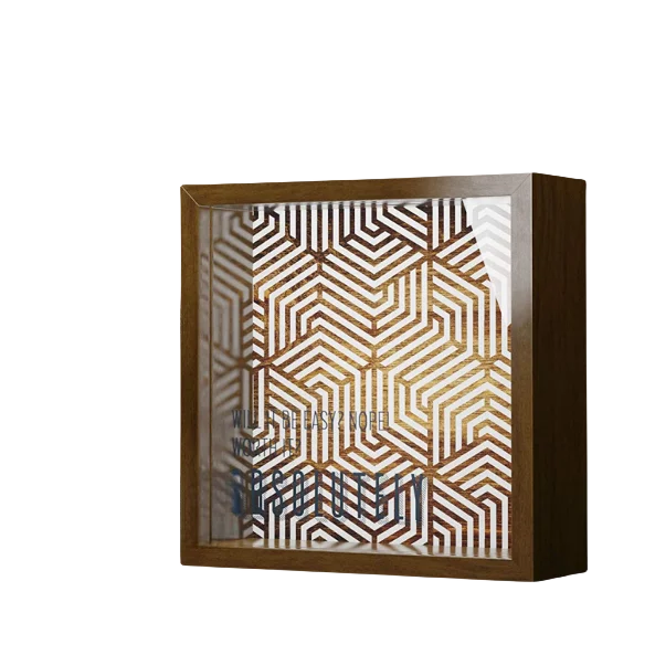 Silk printing  piggy bank coin saving box shadow box table wall decoration