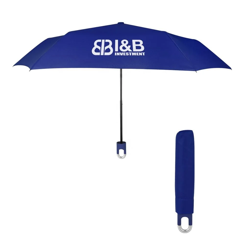 new product easy carry unique folding umbrella with hook loop lock handle