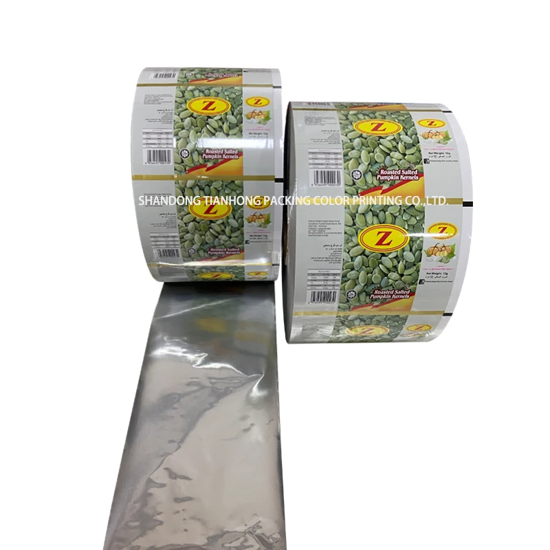 Metallized Foil Laminated Aluminum Plastic Food Flexible Packaging Film Roll sachet For Taro Tomatto Potato Chips Packaging