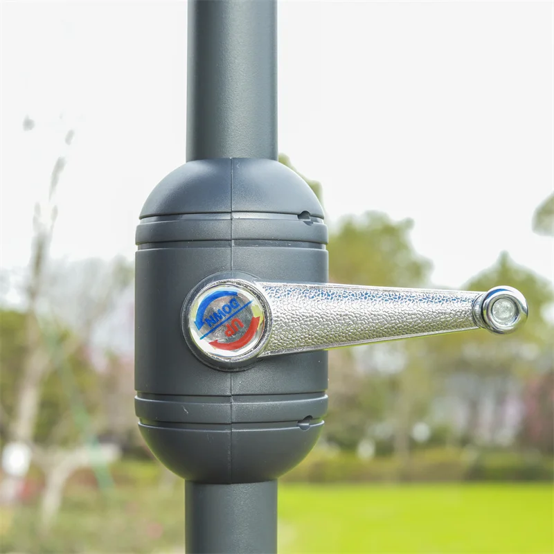 Discount half umbrella balcony cantilever garden patio leisure beach parasol base outdoor cafe umbrella