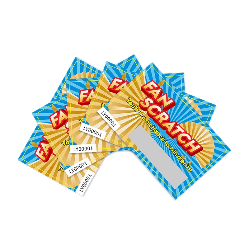 Factory price custom lottery ticket top quality business scratch card printing manufacturer Lottery Scratch Card
