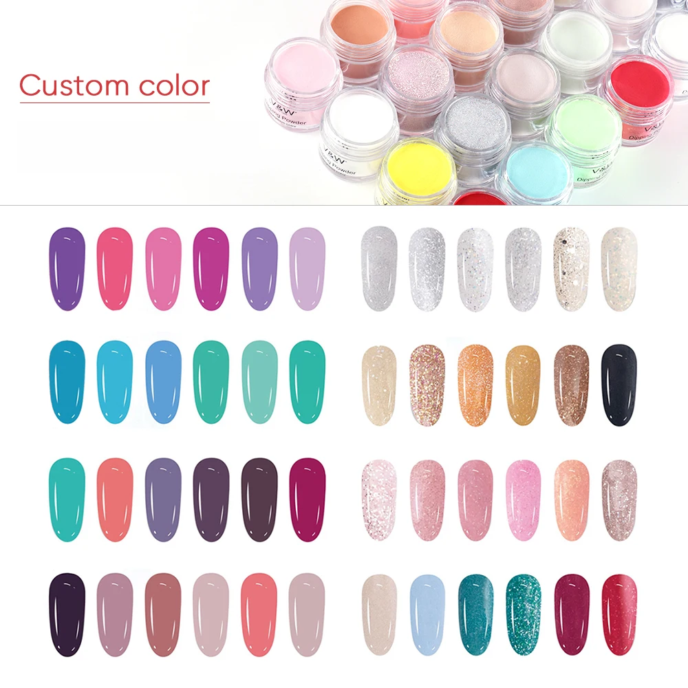 OEM Private Label High Quality Nail Acrylic Powder Colored 1oz Clear Acrylic Dipping Powder Nude Acrylic Dip Powder For Nails