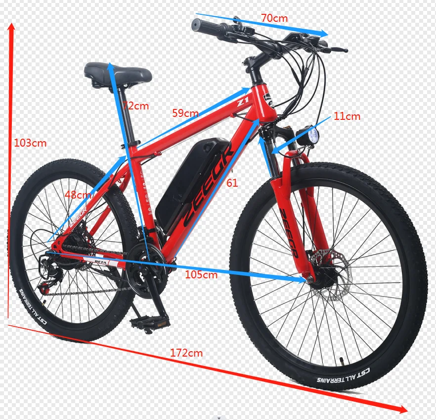 Custom Electric Bike 48V 250W 350W 500W Power Cheap E Bike Ebike Dirt Mountain Fat Tire Bicycle Electric Bike