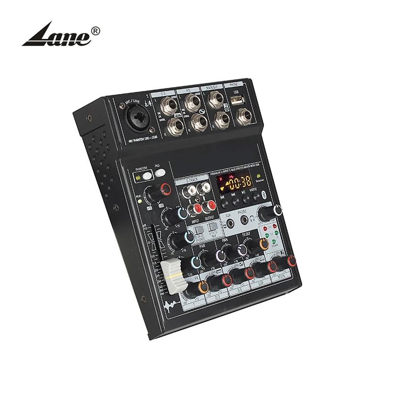 LANE TG502 профессиональный аудио dj микшер звуковой системы контроллер с эффектами