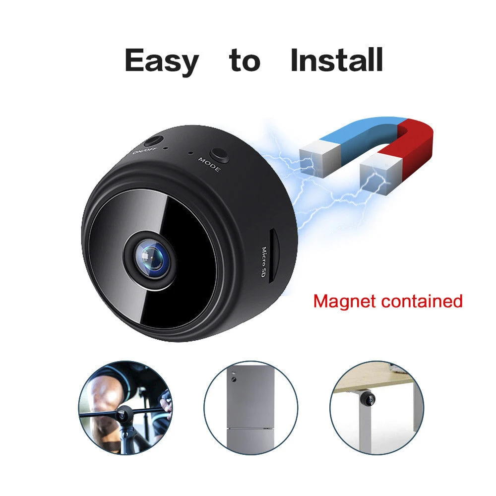 Amazon Hot Sale Magnetic Live Stream IP Wifi Wireless Cameras HD 1080P Video Hidden Mini Spy Camera