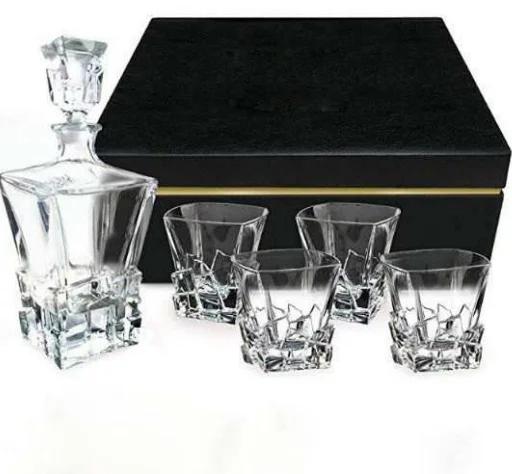 
Diamond Cut Whiskey Glasses Set of Clarity Glassware decanter for Liquor with glass set 