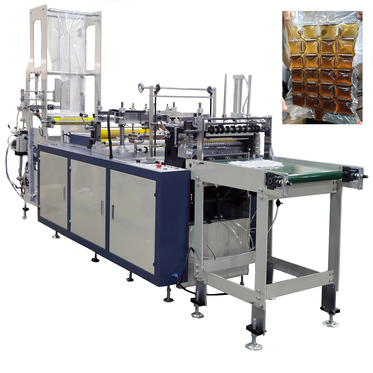 Single layer automatic LDPE self-sealing Disposable edible freezing ice cube pack bags making machine