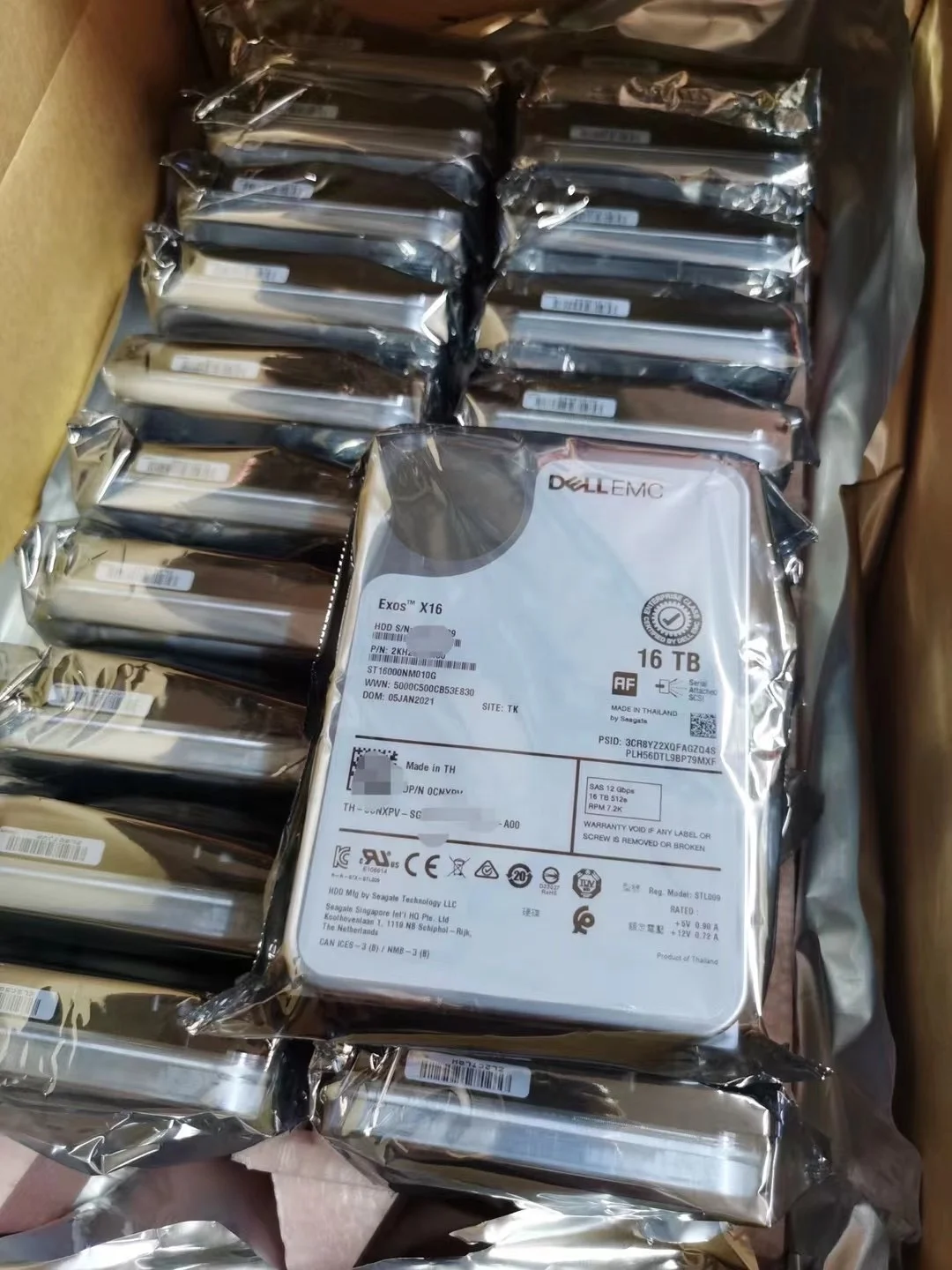  Оригинальный 400-BHIY 16 ТБ 7200 об/мин SAS-12Gbps 512mb буфера 512e 3 5 дюймов горячего подключения жесткого диска с лотками для 14g Poweredge
