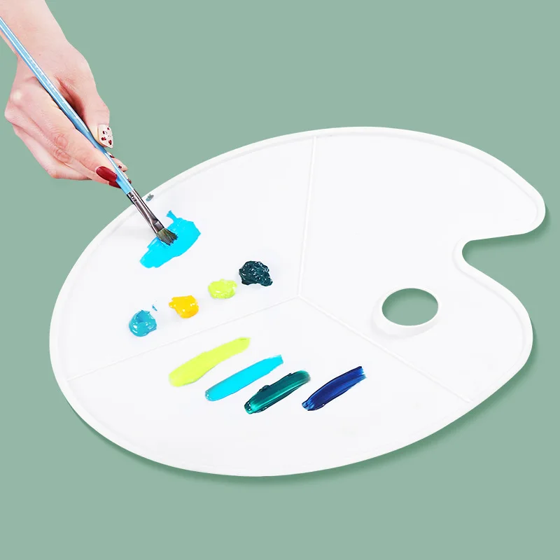 Professional Artists Plastic Plum Blossom Shaped Palette for Watercolor and Gouache Paints Art Mixing Dish with Multiple Shapes