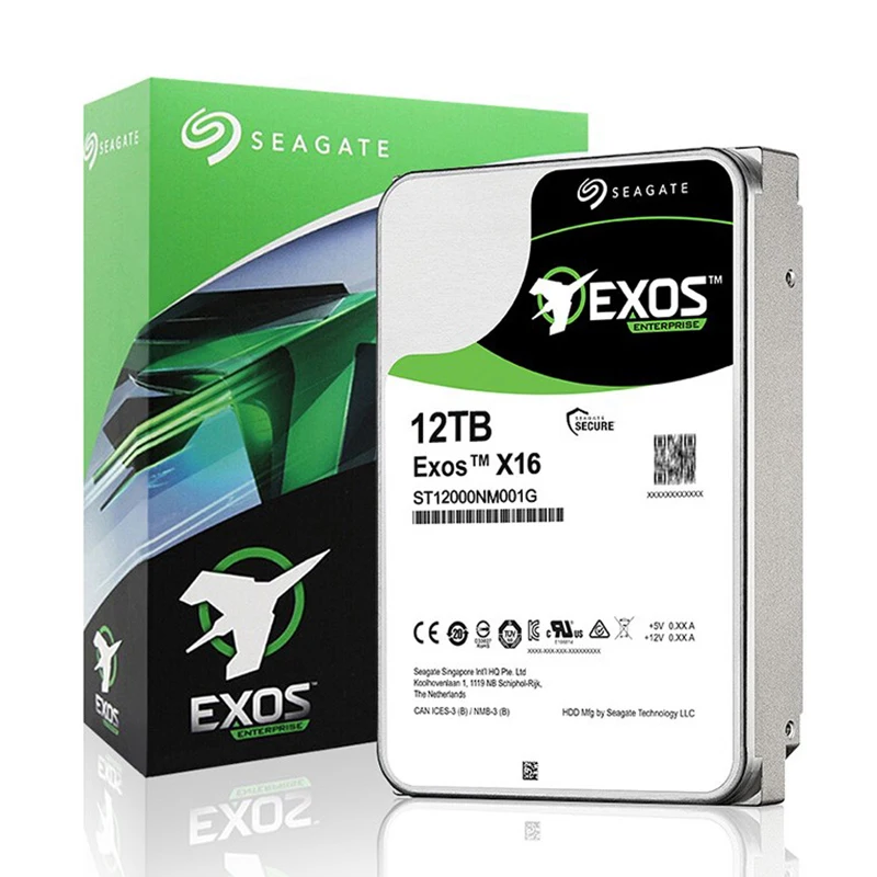 Seagat 12TB Hard Drive Exos 256MB SATA ST12000NM001G Enterprise Internal Hard Drive Disk HDD 12tb for Server NAS Laptop PC