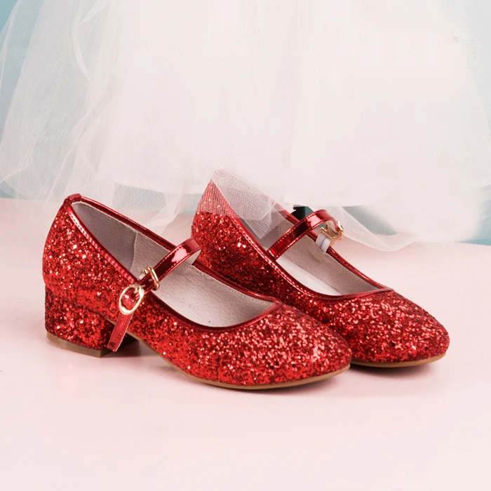 modern style rose gold glitter kids children toddler high heel shoes for kids girls baby