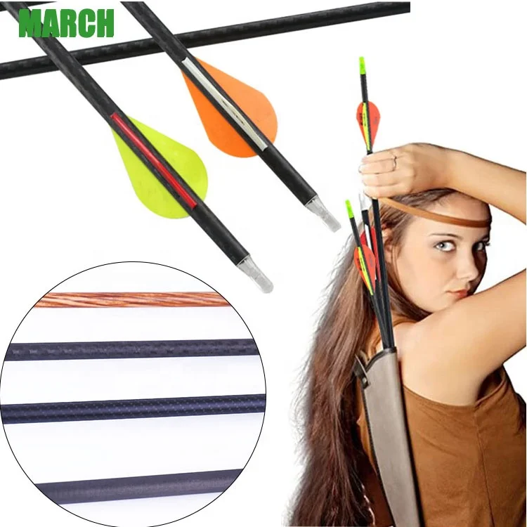 carbon fiber archery bow and arrow shaft for fishing hunting bowfishing shooting sport target outdoor fish horse olimpic deer