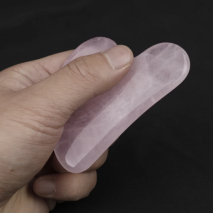 Top Selling Raw Rose Quartz Massage Guasha Plate Facial Tool Natural Jade Massager Board