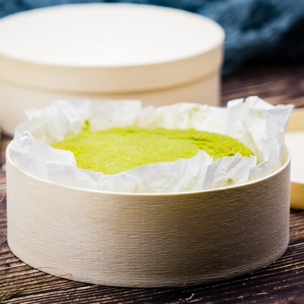 Biodegradable Unfinished Disposable Poplar/Pine/Balsa Wooden Round Food Cake Packing Box With Lids for Spice Biscuit Nesting