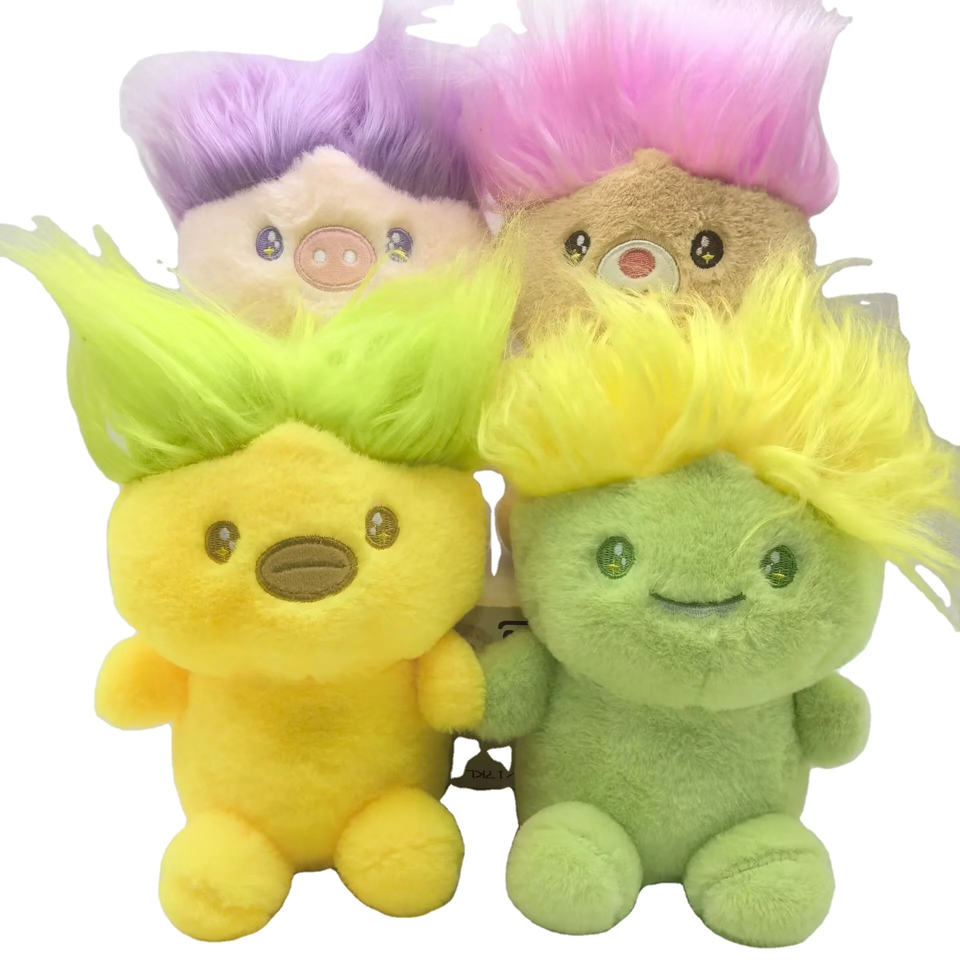 Wholesale Cheap Price 20cm Plush Doll Cute Stuffed Animal Claw Machine Plush Toys Bulk Factory Dinosaur Duck bear  pig