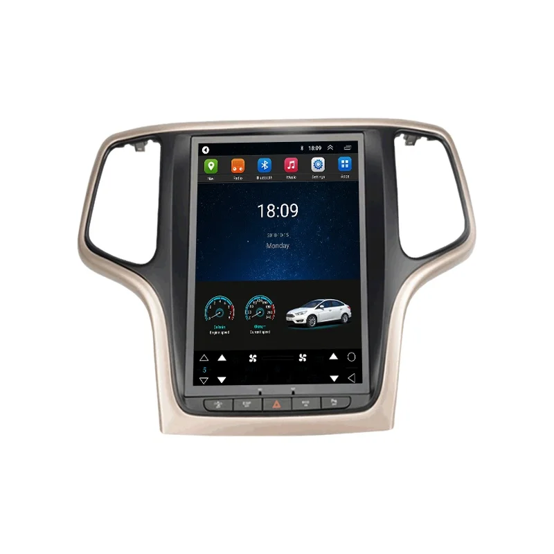 10.4 Inch Vertical Touch Screen Car Android Auto Stereo Radio Player For Grand Cherokee 2014-2018