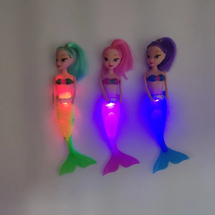 Waterproof LED Light Swimming Mermaid Princess Doll Kid Girls Toy Bath Swimming Pool