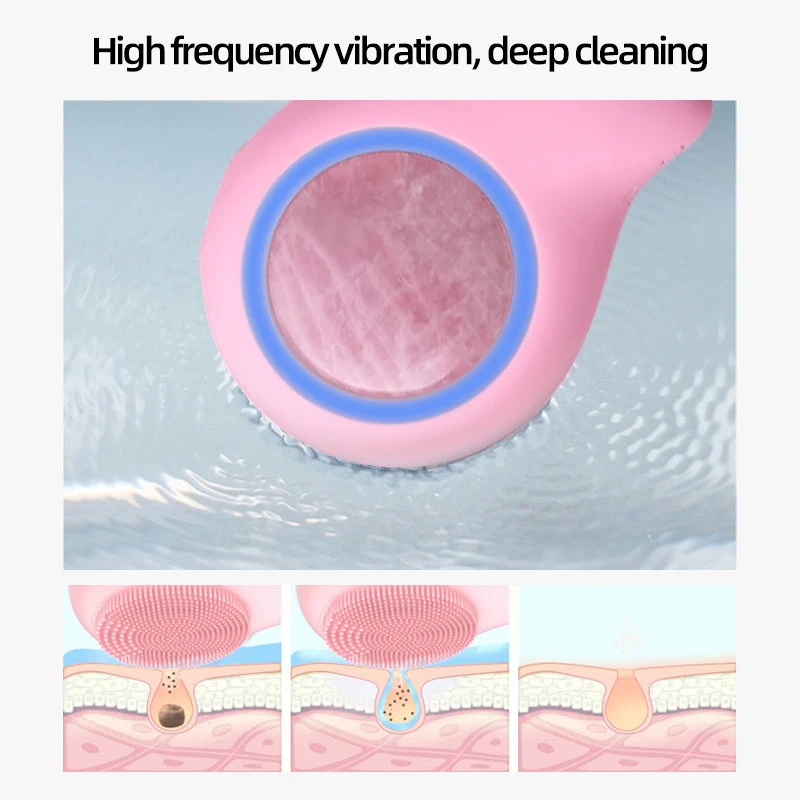 Personal care massage waterproof cleaner and beauty intrustment ultra fine face cleaning brush cleansing