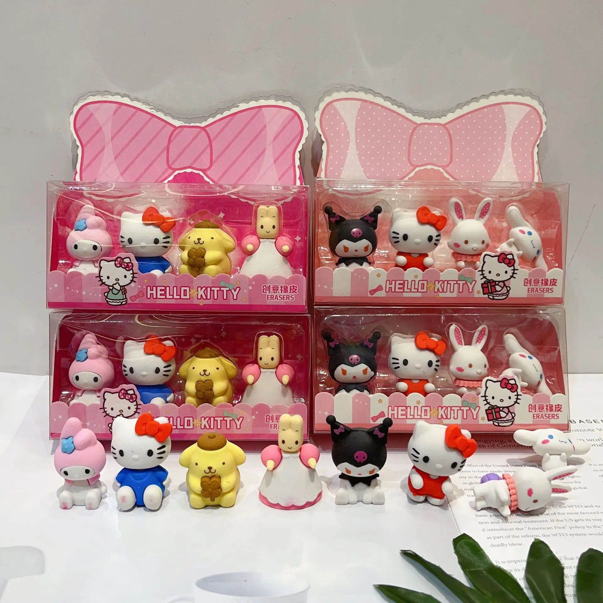 Sanrio семейная серия ластиков креативный обучающий приз подарок 3D стерео ластик