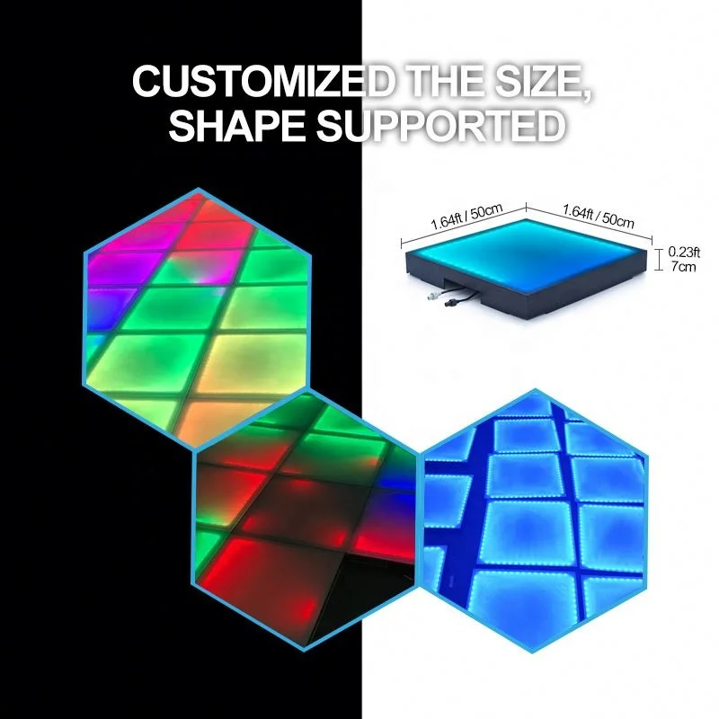 Rainbow Wedding Events colourful of  Led Dancing Floor For Party Banquet Hall Dance Club