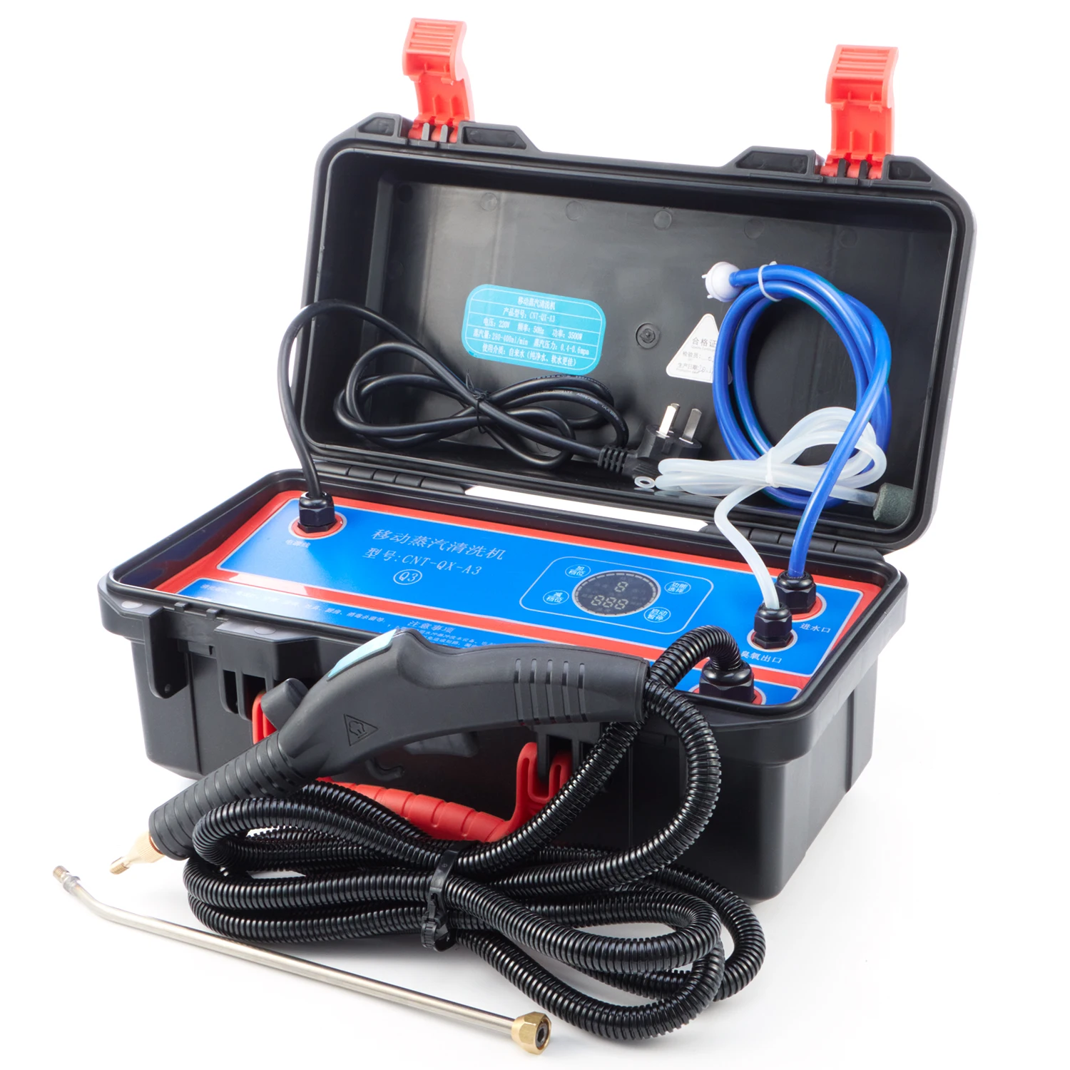 Customized handheld deep steam cleaning Vehicles Motor Engine Carpet Steam Cleaner with tool kit case