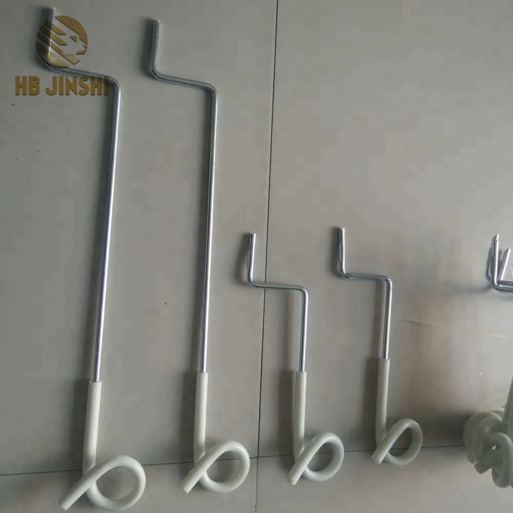 1M Farm Animal Tread-in Portable Electric Fence Pigtail Post Steel Pigtail Stake