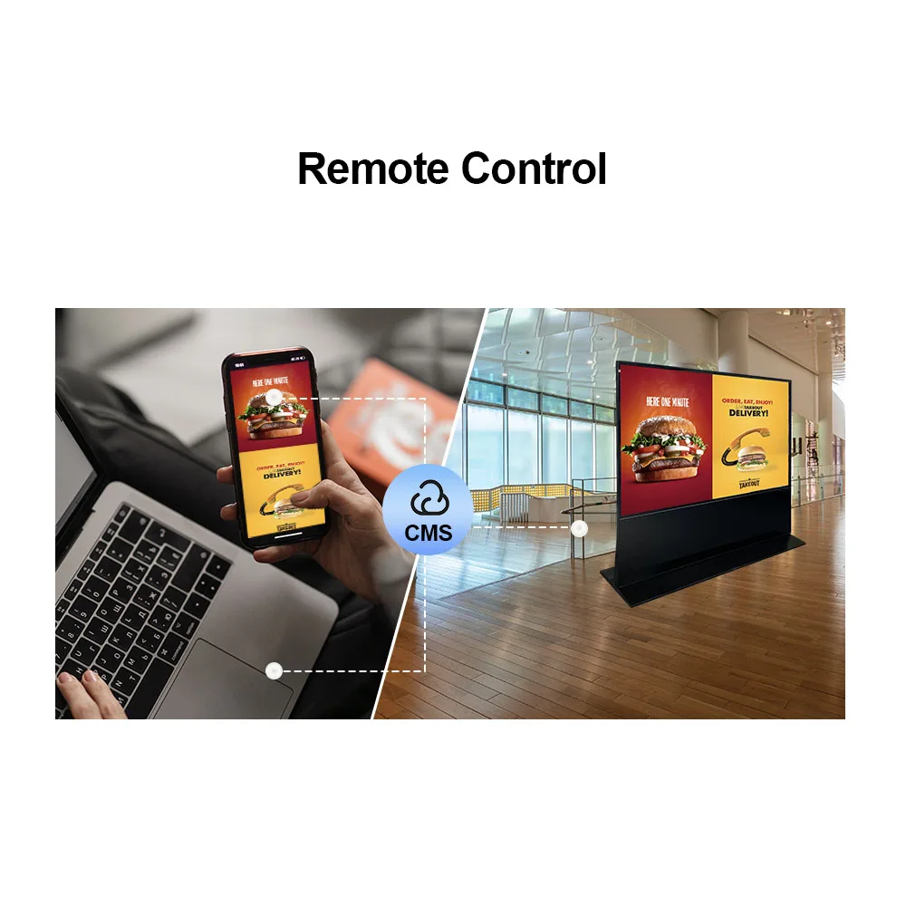 Horizontal floor stand digital signage Indoor 85 inch Touch screen Lcd Poster advertising display Vertical advertising screen