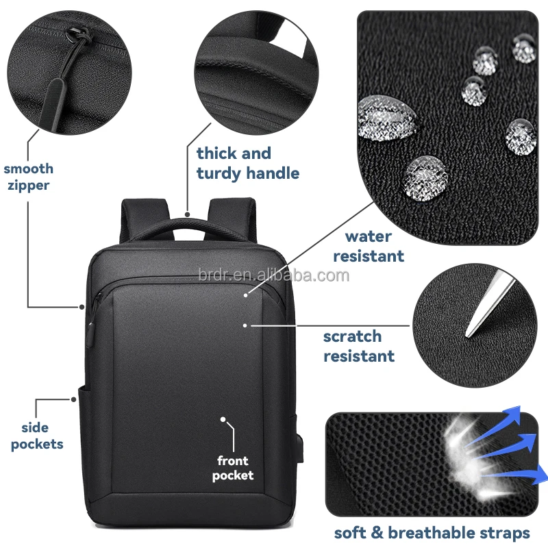 competitive price wholesale fashion unisex zipper backpack men college bag for students waterproof computer laptop backpack bag