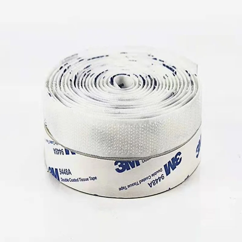 Amazon Hotsale 2.5cm Wide Backing Glue Hook&Loop Tape Strong Adhesive Self-adhesive Hook and Loop 25m/roll