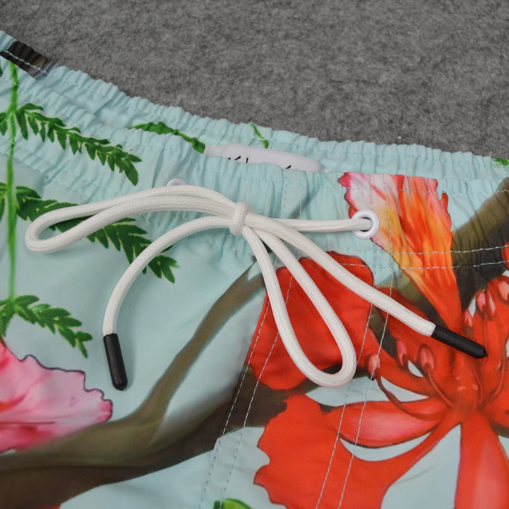 Custom Wholesale Beach Shorts Sublimation Printed Floral Swimwear Board Short Swim Trunk For Mens OEM Casual Quick Dry Beachwear