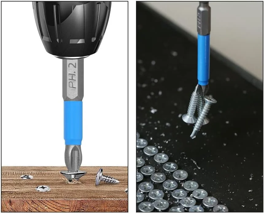Screwdriver Bits Set  Ph2 Anti-Slip With Magnetic 1/4 Hex Shank Fits Hand Electric Drill Driver Accessories