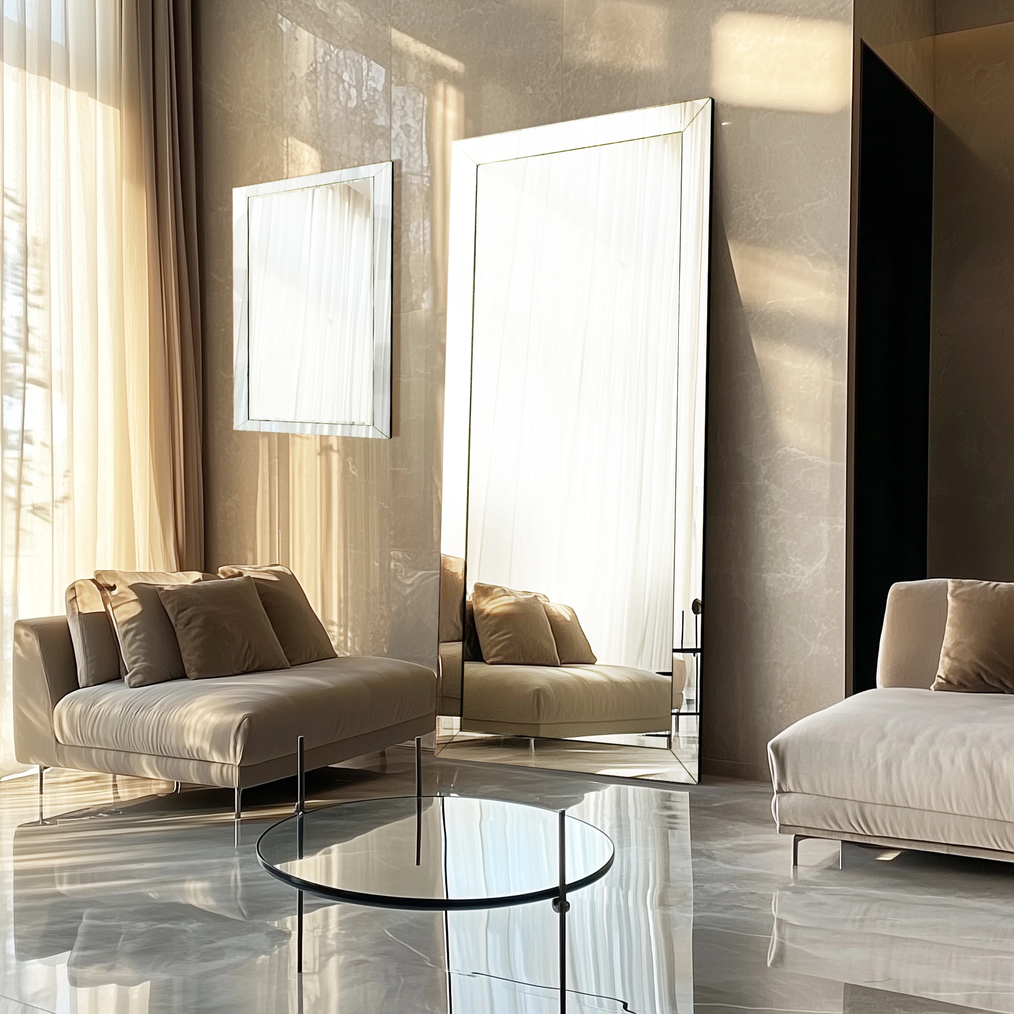 Manufacture Frameless Decor Mirror Rectangle Wall Mirror Design Decorative Art Luxury MDF Silver Bevel Espejo Mirrors